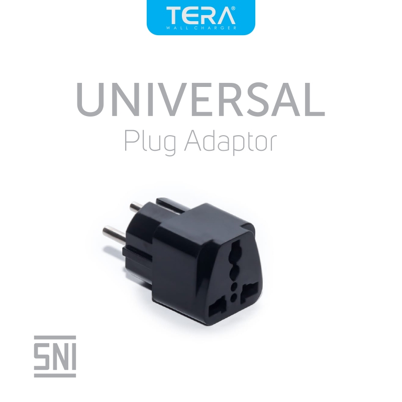 TERA Steker Universal Plug Adaptor Multi-Country - Black Series