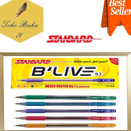 

YUK BELI PULPEN PEN PENA STANDARD BLive 3 12PCS