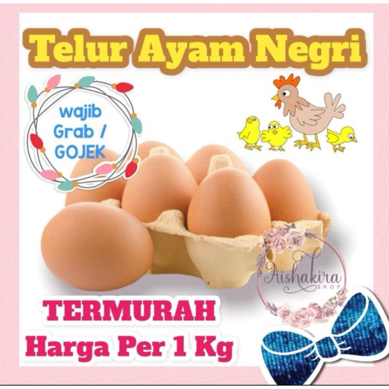 

Telur Ayam Negri 1 kg | Telor ayam Klender Jak-Tim