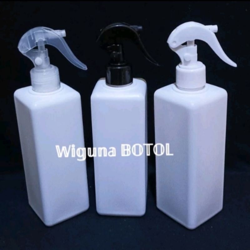 Botol Spray 500ml Kotak / Botol Hdpe 500ml Putih Kotak Trigger