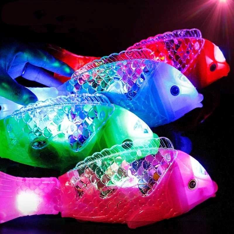 Mainan Ikan - Berjalan Klepek Klepek Musik & Lampu Warna Warni