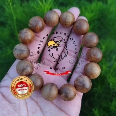 Gelang kayu gaharu papua asli diameter 16mm wangi alami 100% original