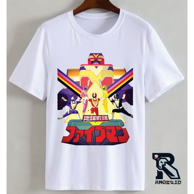 kaos t-shirt sentai fiveman