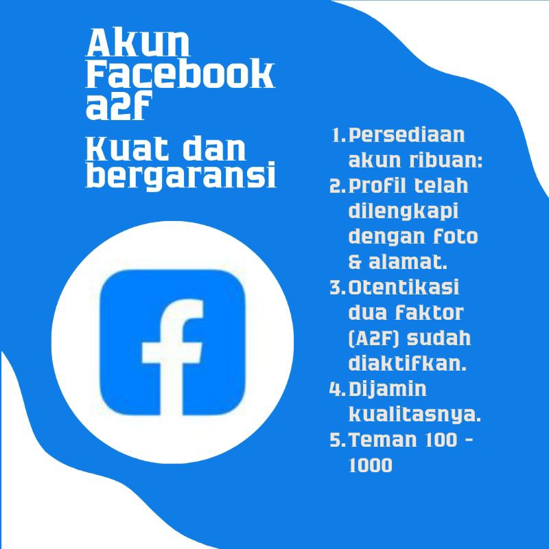 redy akun facebook A2F (BERGARANSI)