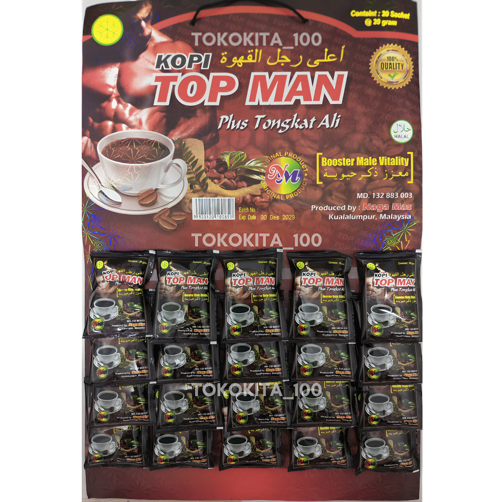 

Kopi Topman Original 1 Hanger Isi 20 Sachet Minuman Vitalitas Dan Stamina Pria