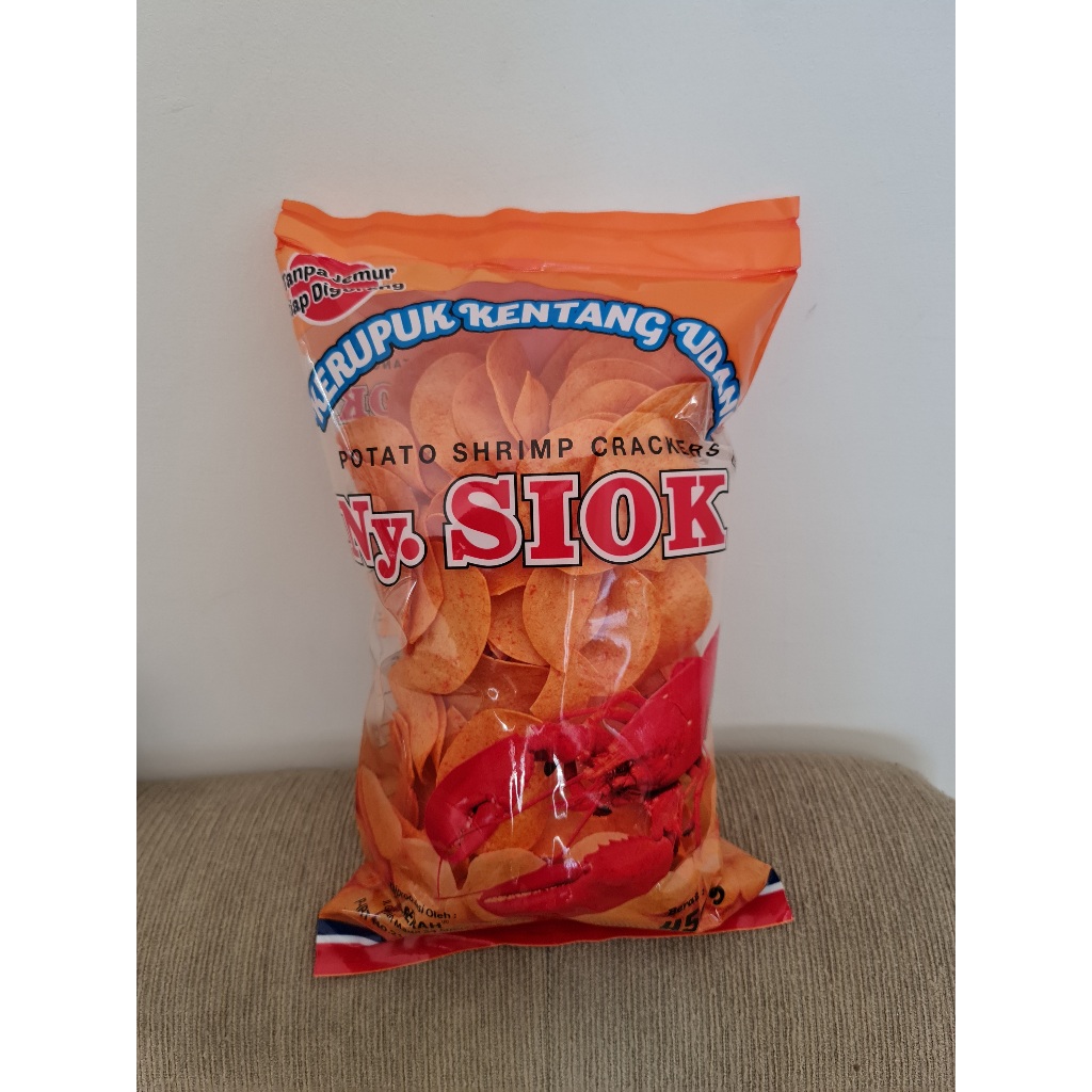Kerupuk Krupuk udang kentang stick stik oval mentah Ny Siok asli Sidoarjo 500gr 500 gram
