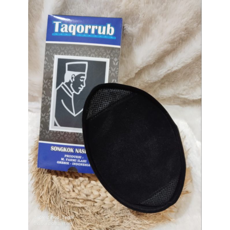 Peci/kopyah hitam polos Ac TAQORRUB berkualitasdanterjangkau