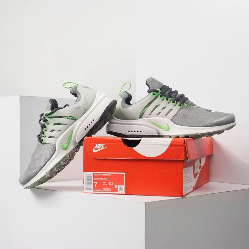 NIKE Air Presto PRM Halloween Smoke Grey Scream Green [FJ2685 001] Original