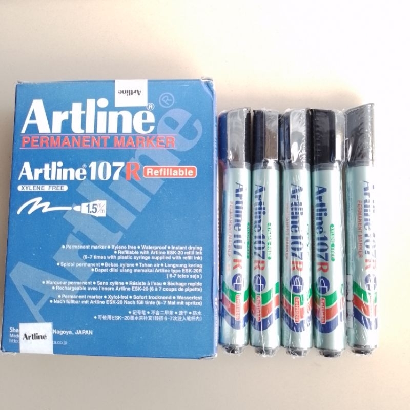 

Spidol Artline 107R Refillable Permanent Marker ( 12 Pcs ) [ Original]