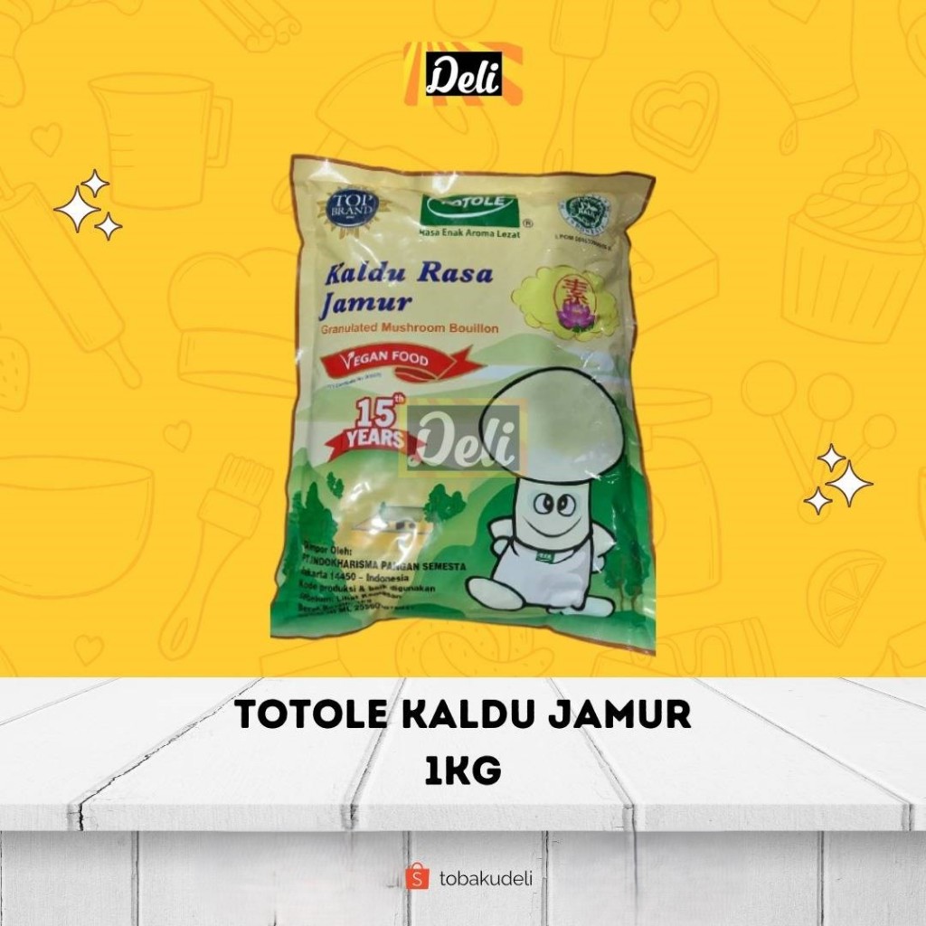 

Totole Kaldu Jamur Penyedeap Rasa Bubuk 1kg / Granulated Mushroom Bouillon 1Kg