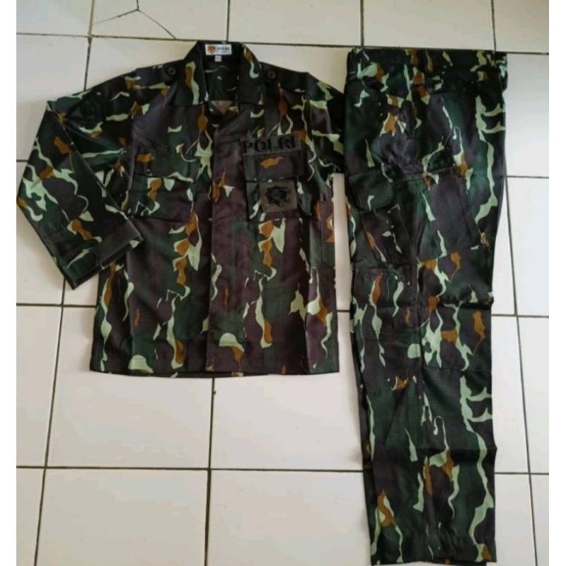 1 Stel baju PDL loreng brimob