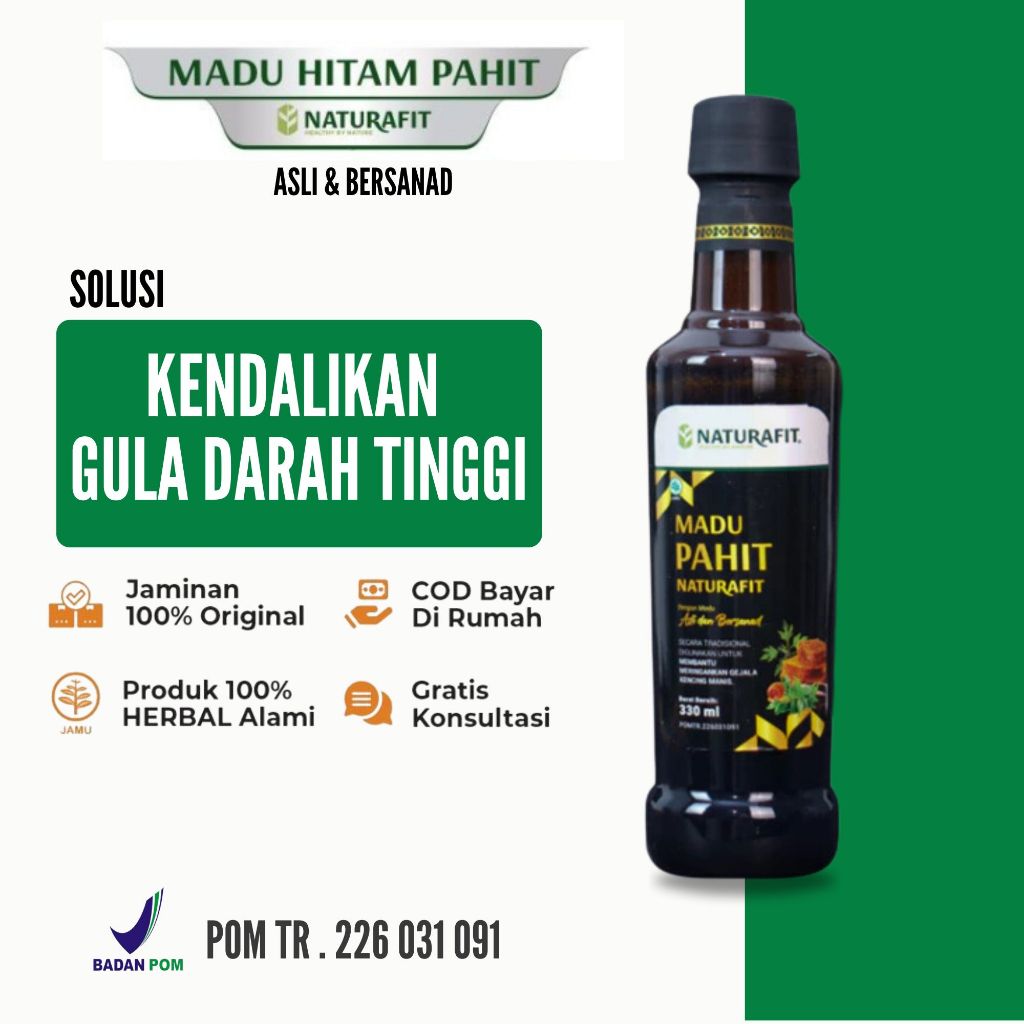 

Madu Pahit Naturafit 330ml Paket 1 Botol Mencegah Lonjakan gula darah tinggi