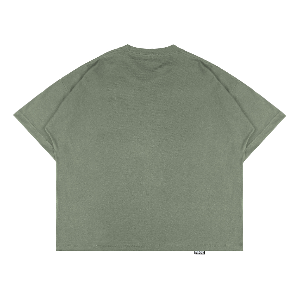 Troy Company T-shirt Pocket Boxy Oversize Sage Green - Kaos Hijau Sage BK 2706