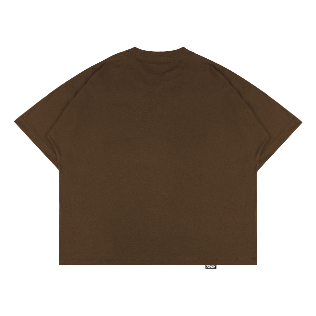 Troy Company T-shirt Pocket Boxy Oversize Toffe Bonfire - Kaos Coklat Toffe BK 2707