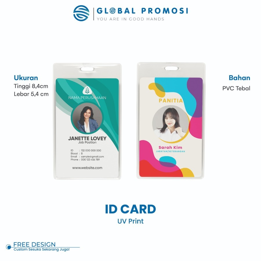 

Custom Cetak ID Card/ Kartu nama PVC Cetak UV print Souvenir murah