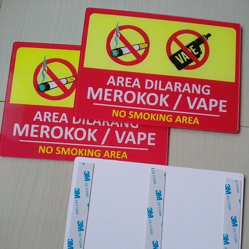 

Akrilik Area Dilarang Merokok VAPE