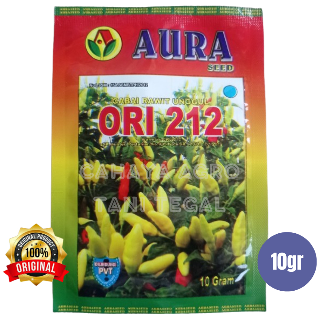 Benih Cabe Rawit Merah ORI 212 by Auraseed Indonesia 10 gram - ORI 212 Benih Cabe Viral