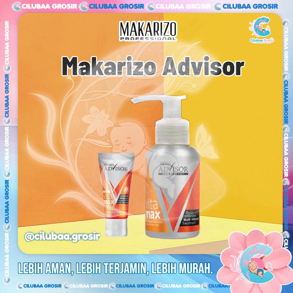Makarizo Advisor Hair Recovery Vitamax 8mL Tube 50mL Pump Vitamin Rambut BPOM HALAL