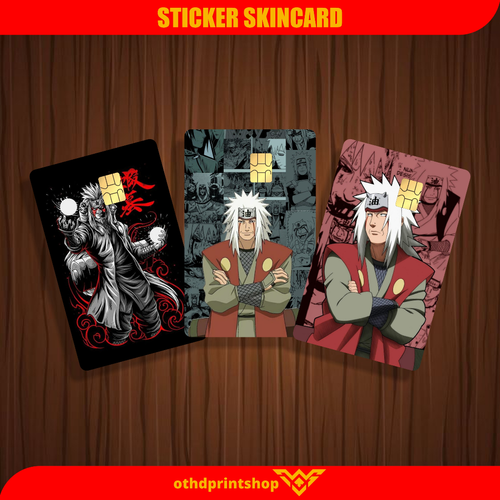 

STIKER ATM SKINCARD TEMA JIRAIYA SENSEI STICKER ATM EMONEY FLAZZ ETOLL KTP SIM TINGGAL TEMPEL