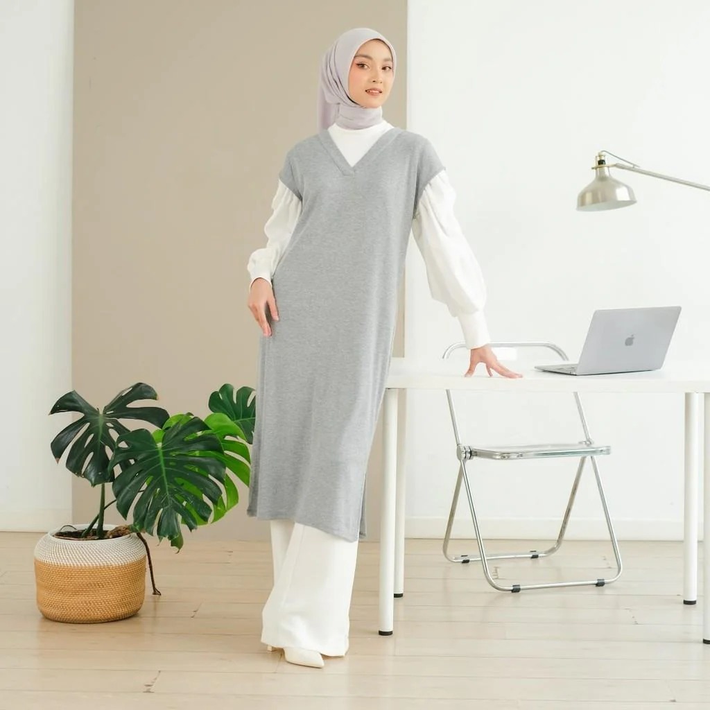 ZOYA BAJU BUSANA ATASAN MUSLIMAH TUNIC SYABIL MIDI DRESS