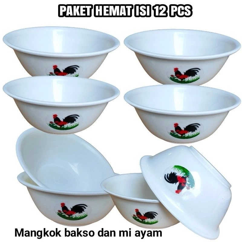Mangkok jago plastik // mangkok mie ayam //mangkok bakso