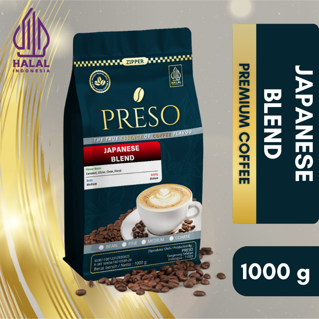 

PRESO Kopi Japanese Blend House Blend 1000 Gram