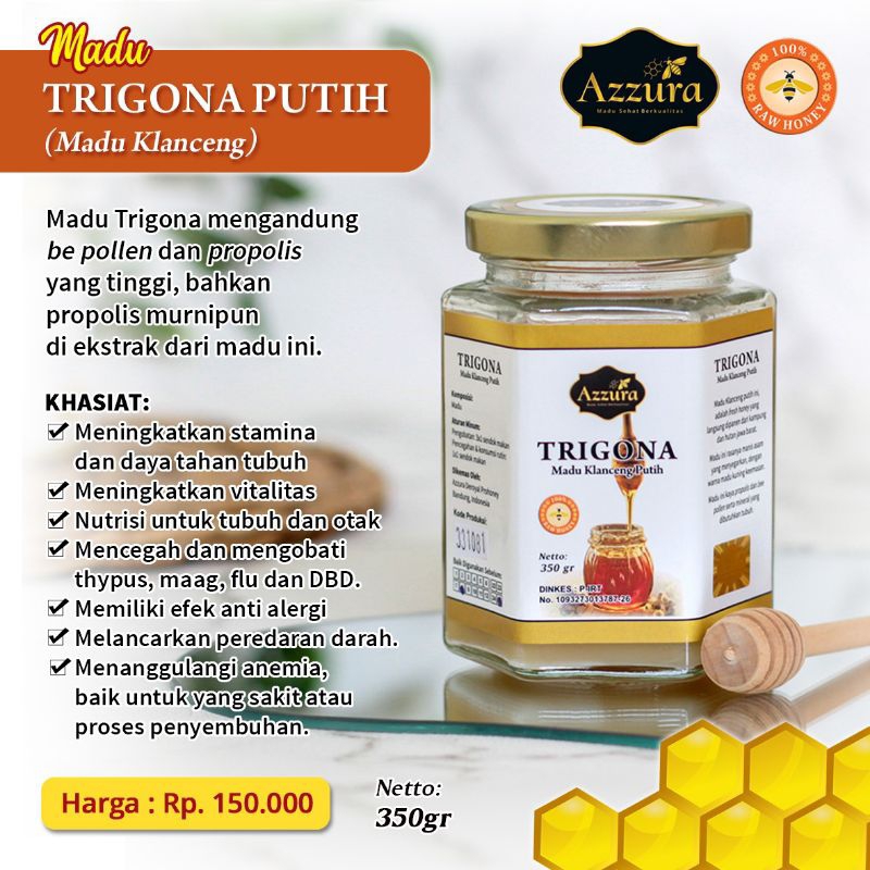 

Madu Azzura Madu Trigona Putih 200gram