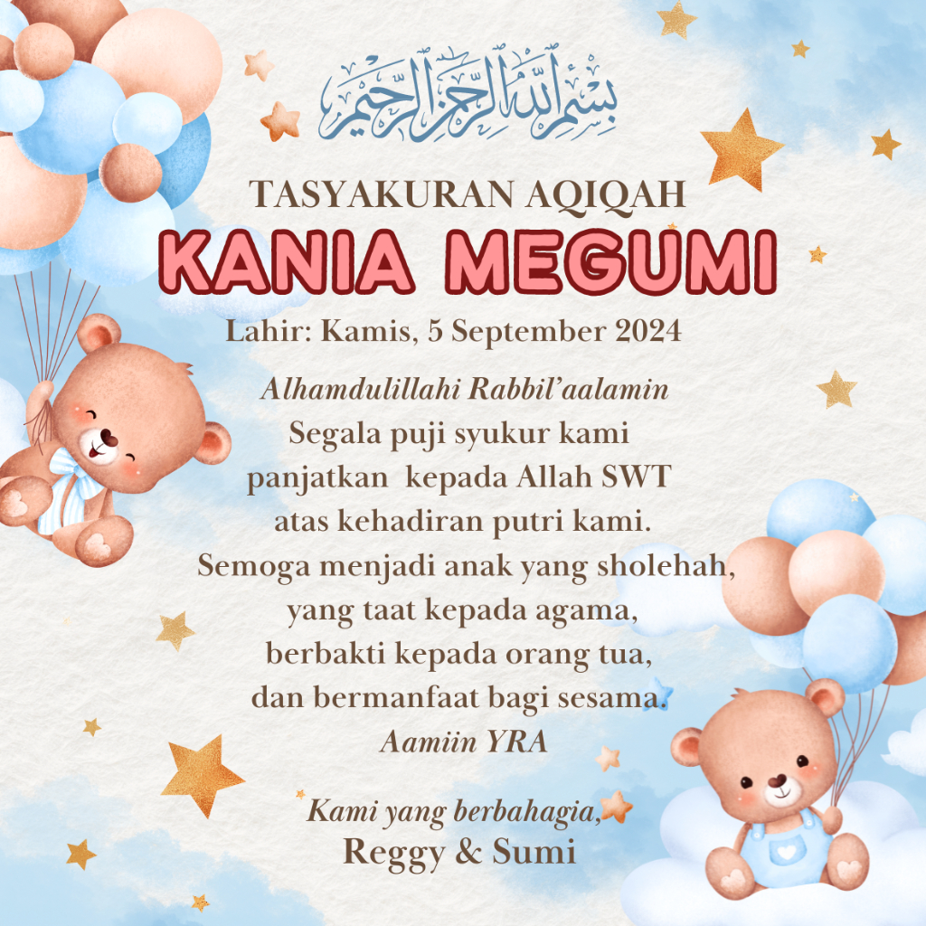 

Stiker Sticker Label Souvenir Box Ucapan Tasyakuran Syukuran Aqiqah Kelahiran