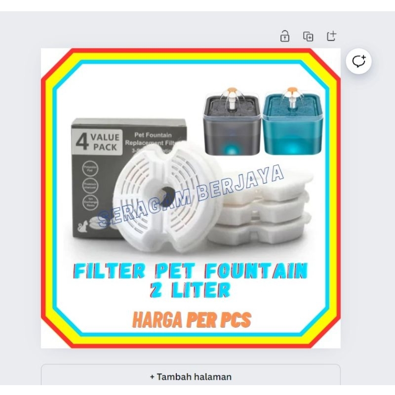 Saringan tempat minum kucing - OVAL NO Box