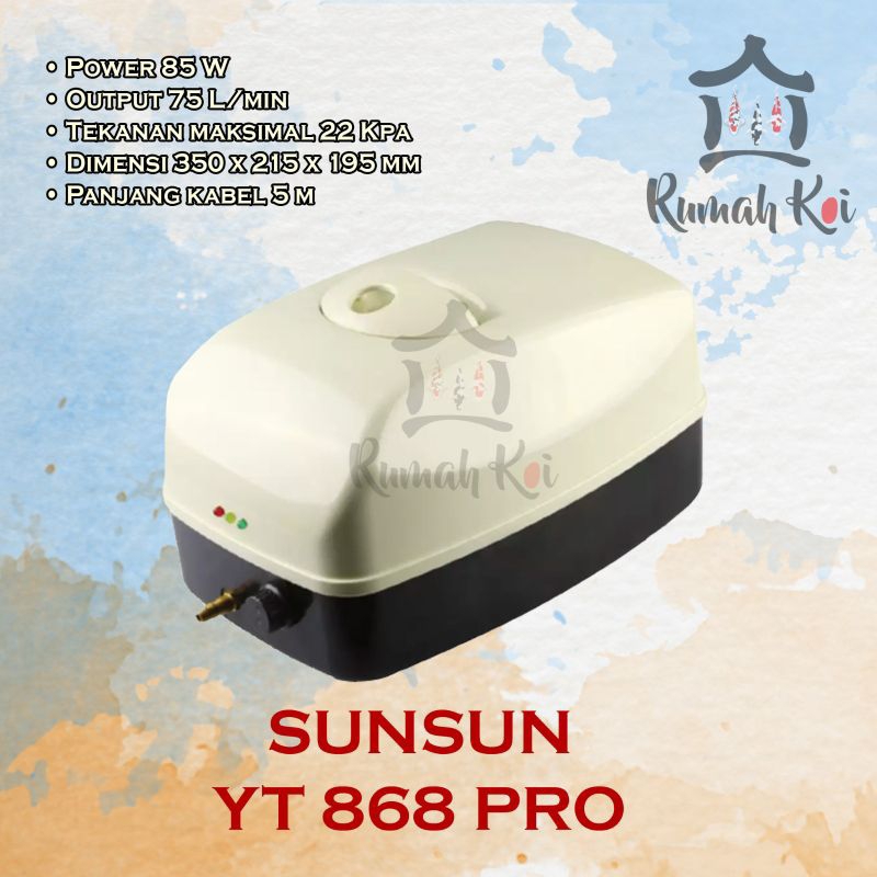 New Sunsun YT 868 pro, aerator AC DC otomatis