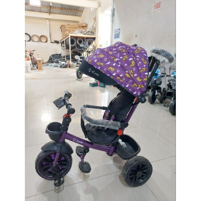 SEPEDA ANAK RODA 3 I-CYCLE VULCAN RED AND PURPLE