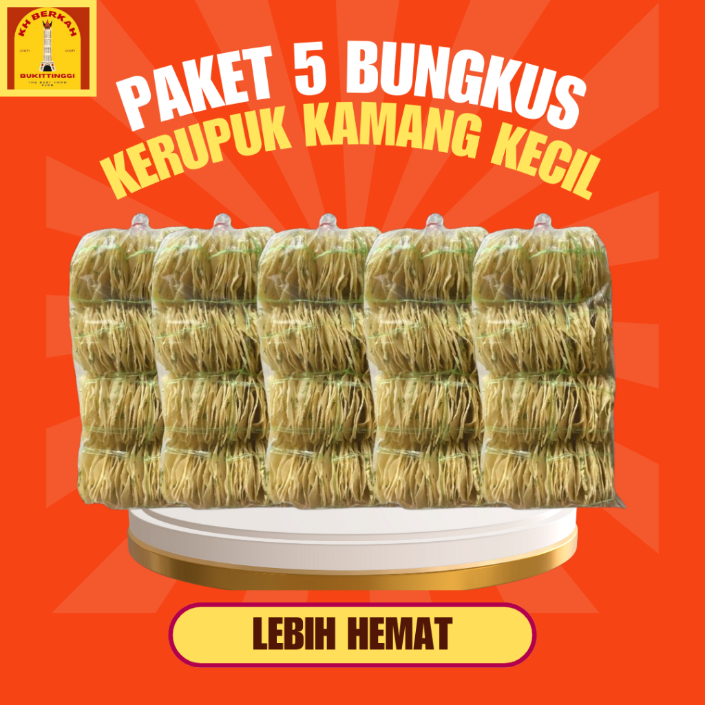 

PAKET 5 BUNGKUS KERUPUK KAMANG KECIL KHAS BUKITTINGGI