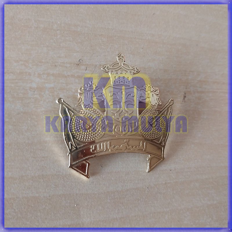 Pin Lambang Melayu Kerajaan Siak Riau - Pin Bros Lambang Melayu Logam Kuningan - Karya Mulya