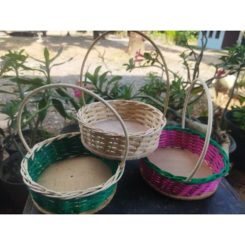 keranjang rotan parcel mini