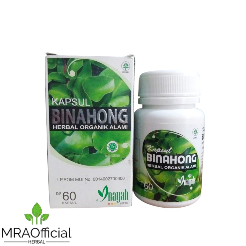 Kapsul Binahong Inayah Herbal | Binahong Inayah 50 Kapsul Original | Kapsul Ekstrak Daun Binahong