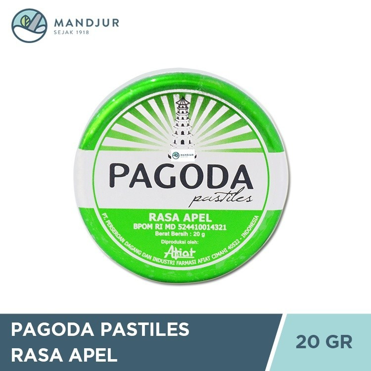 

Pagoda Pastiles Rasa Apel 20 Gram - Permen Pelega Tenggorokan