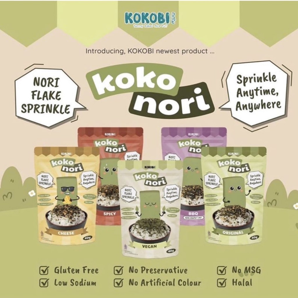 

Abe Food Kokobi Koko Nori - Abon Nori Rumput Laut Tabur 40gr