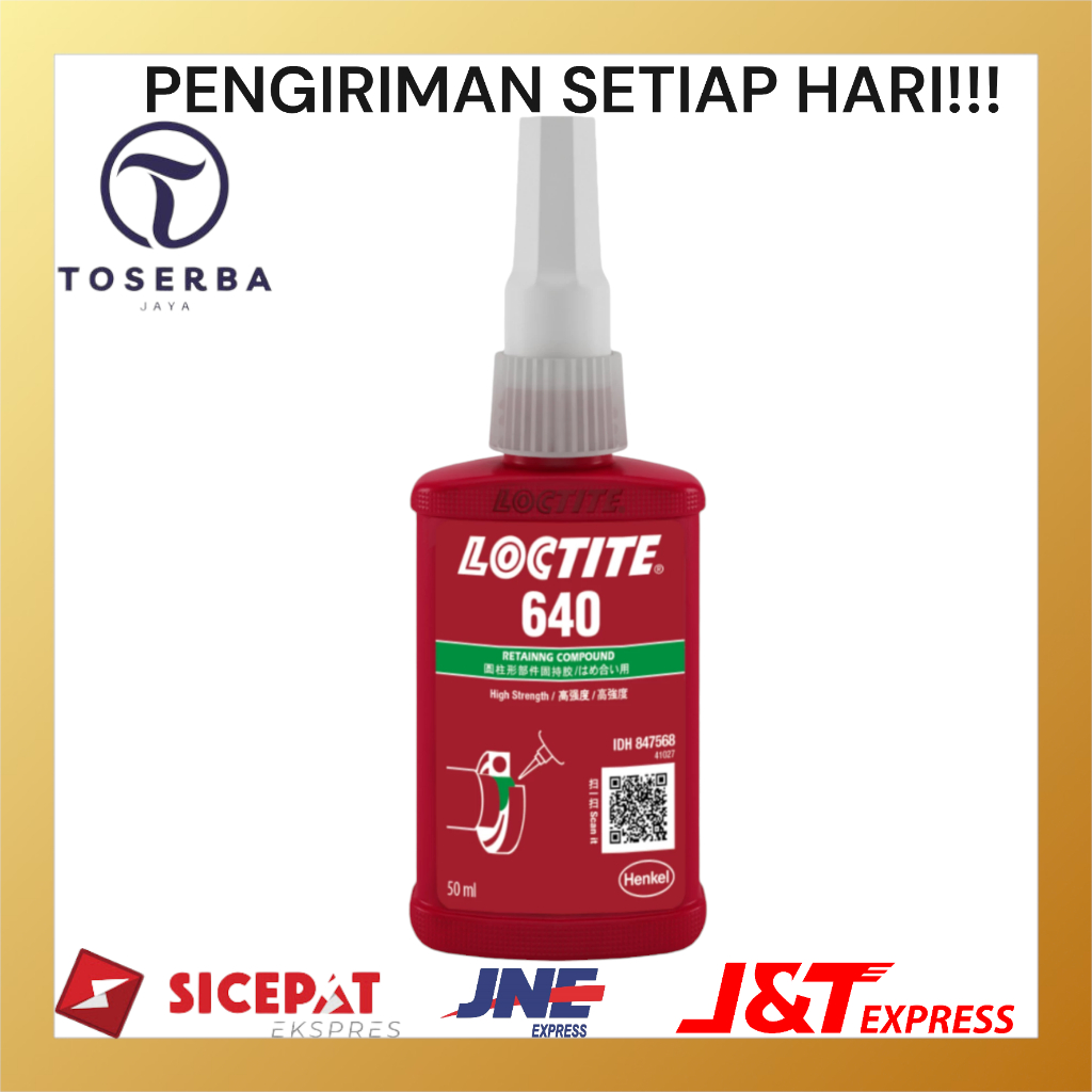 

LOCTITE 640 50ML RETAINING COMPOUND ORIGINAL - LEM LOCTITE 640 50 ML