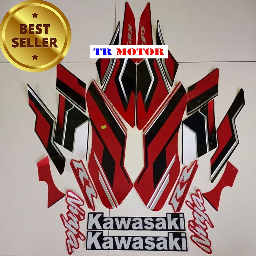 Striping Stiker kawasaki ninja rr list body standar 2015 se merah