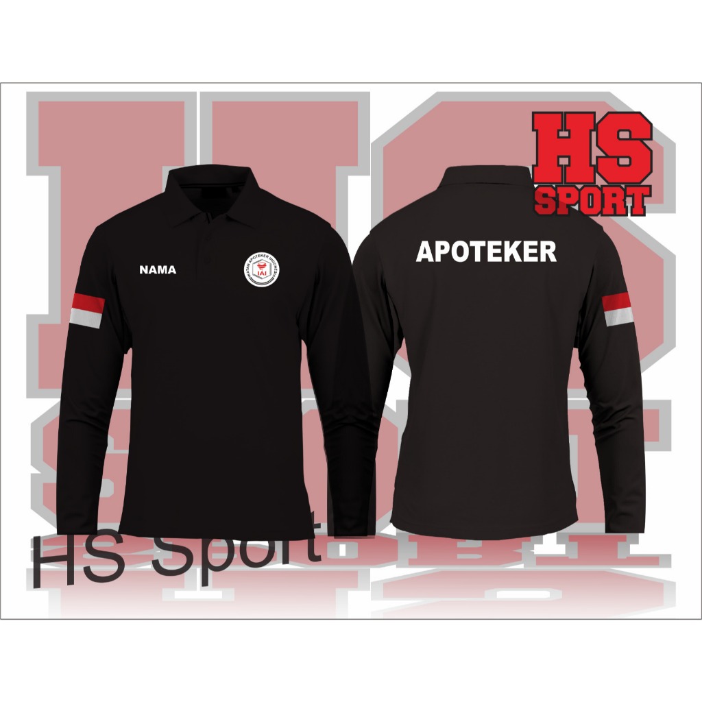 BAJU APOTIK - BAJU KERAH APOTEKER - BAJU LENGAN PANJANG APOTEKER - KAOS APOTIK - APOTEK