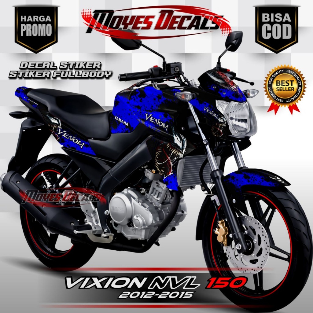 DECAL MOTOR VIXION NVL - STIKER MOTOR VIXION NVL FULL BODY PREMIUM BERKUALITAS - VARIASI MOTOR VIXIO