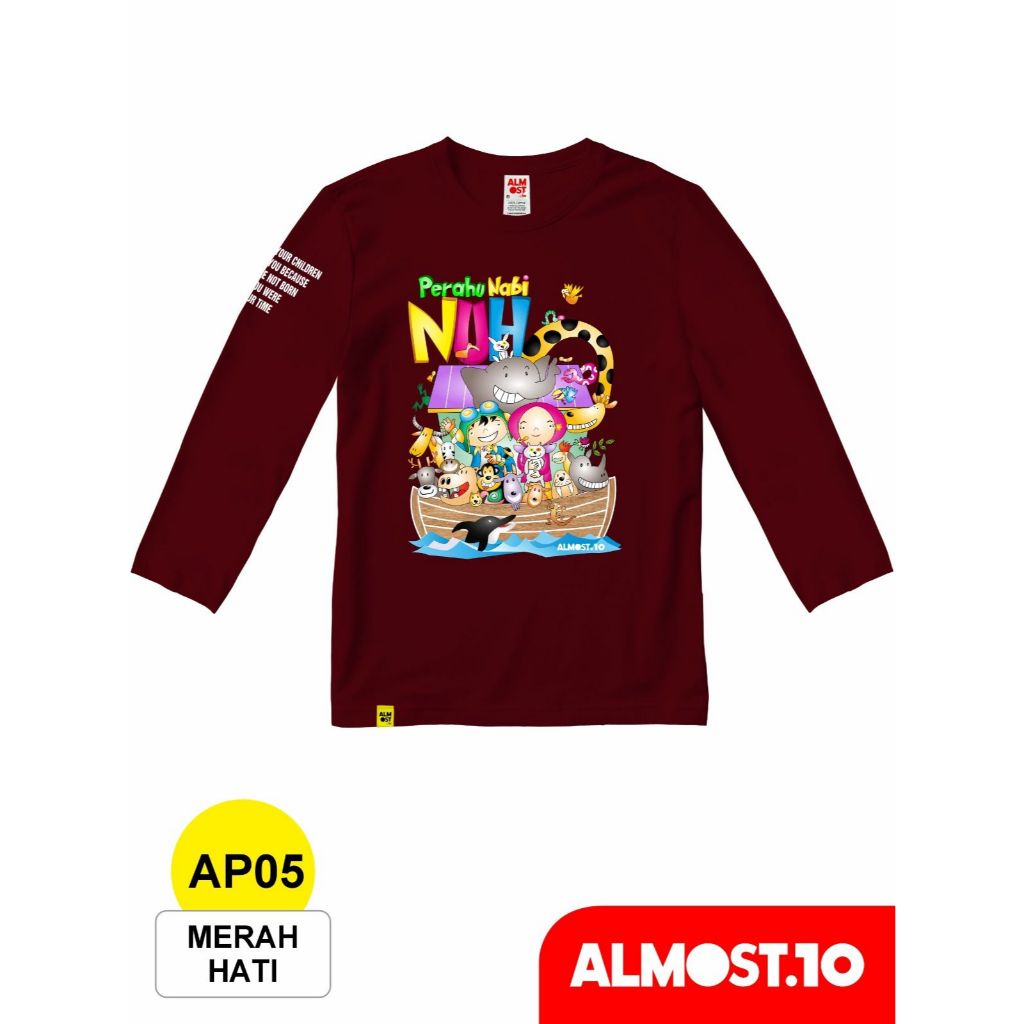 Baju Distro Anak Lengan Panjang Perahu Nabi Nuh AP05