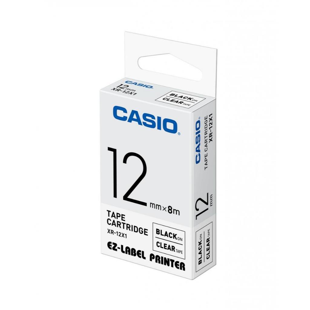 EZ Label Printer XR-12X1 12mm Black on ClearTape Label Casio
