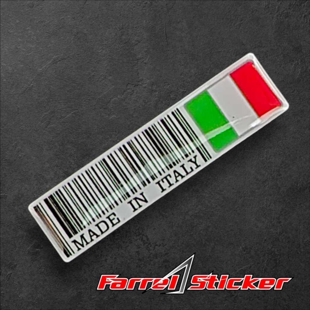 

STICKER MADE IN ITALY STIKER TIMBUL ITALIA BARCODE
