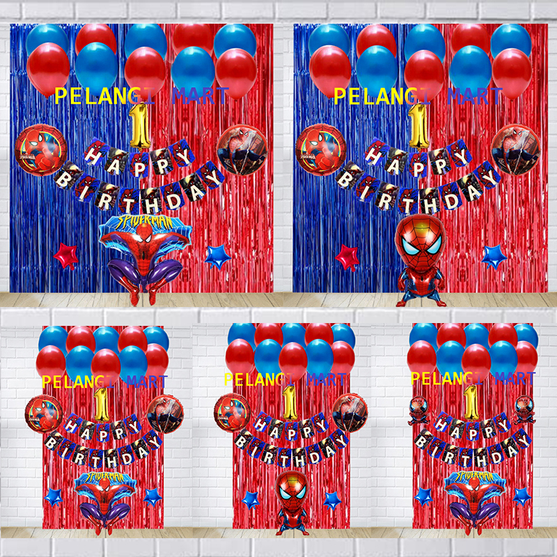 Paket Dekorasi Ulang Tahun Spiderman/ Paket Ulang Tahun Spiderman