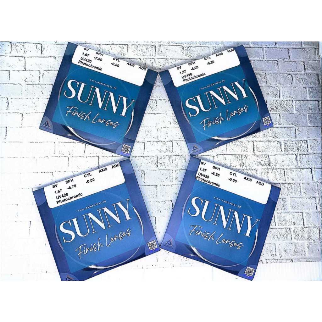 LENSA PHOTOCROMIC+BLUERAY / BLUECROMIC 1.67 Lensa minus super tipis merek DOMAS ORIGINAL H-INDEX 1.6