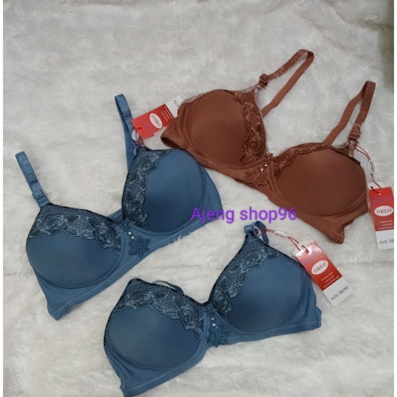 BRA/BH KAIT 2 TANPA KAWAT BRUKLAT MERK OREO ORIGINAL