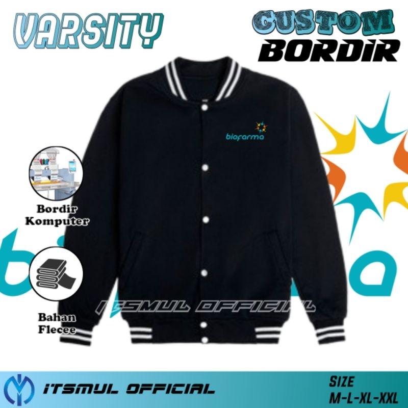 Jaket Varsity BIOFARMA Bordir Custom