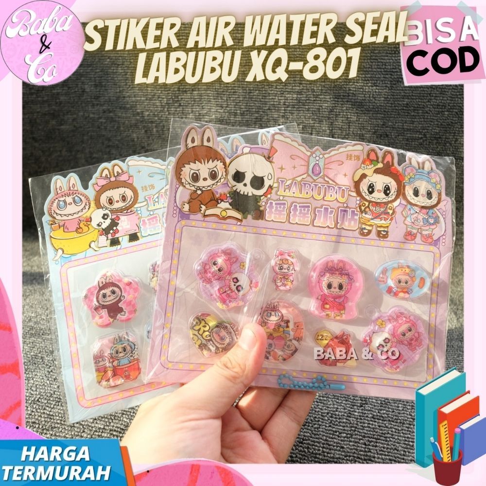 

STIKER LABUBU XQ-801 AIR WATER SEAL STICKER WATER SEAL 3D LABUBU LUCU UNIK STIKER LABEL LABUBU