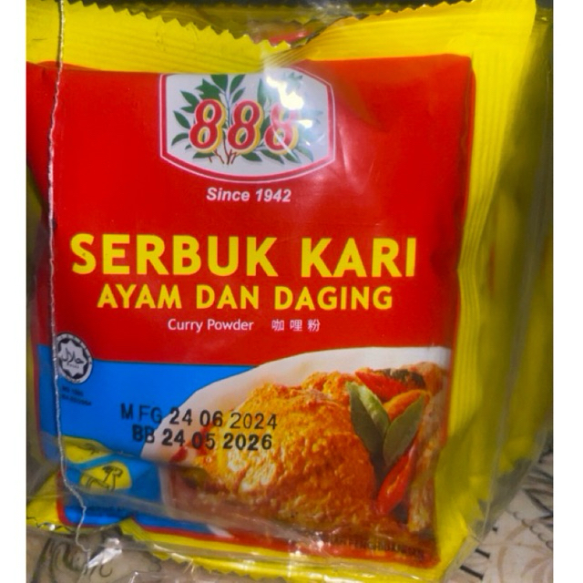 

bumbu kari ayam & daging asli kari 888 malaysia serbuk kari ayam dan daging malaysia